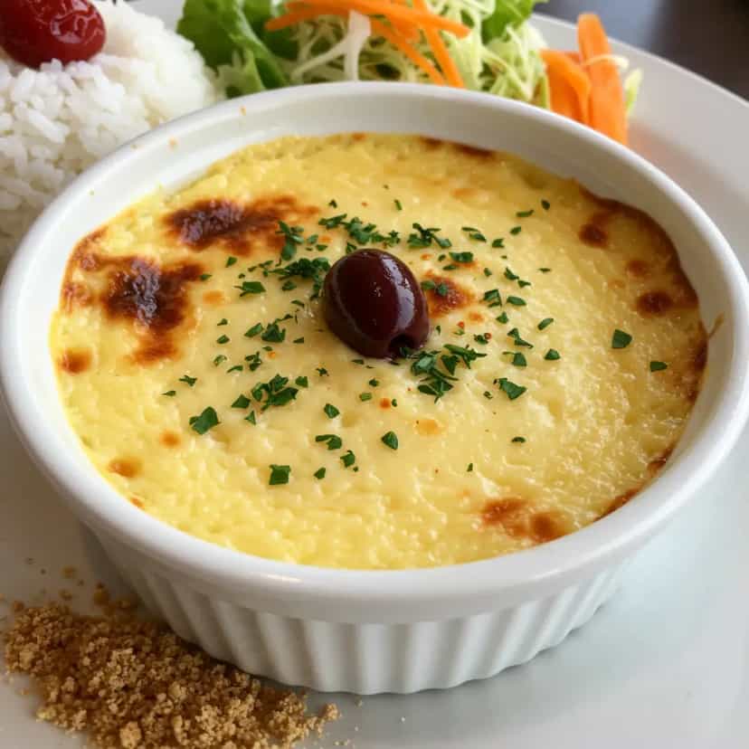 Foto deliciosa de Escondidinho de Carne Seca com Camarão pronta para servir - Pratos Brasileiros Icônicos