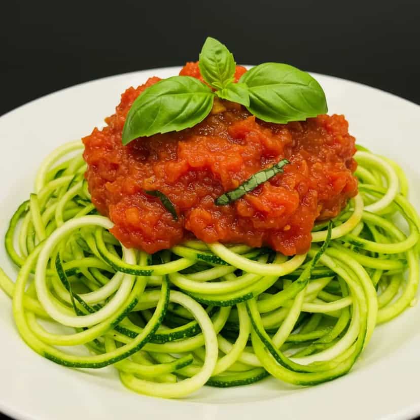 Foto deliciosa de Espaguete de abobrinha fácil pronta para servir - Até 5 Ingredientes