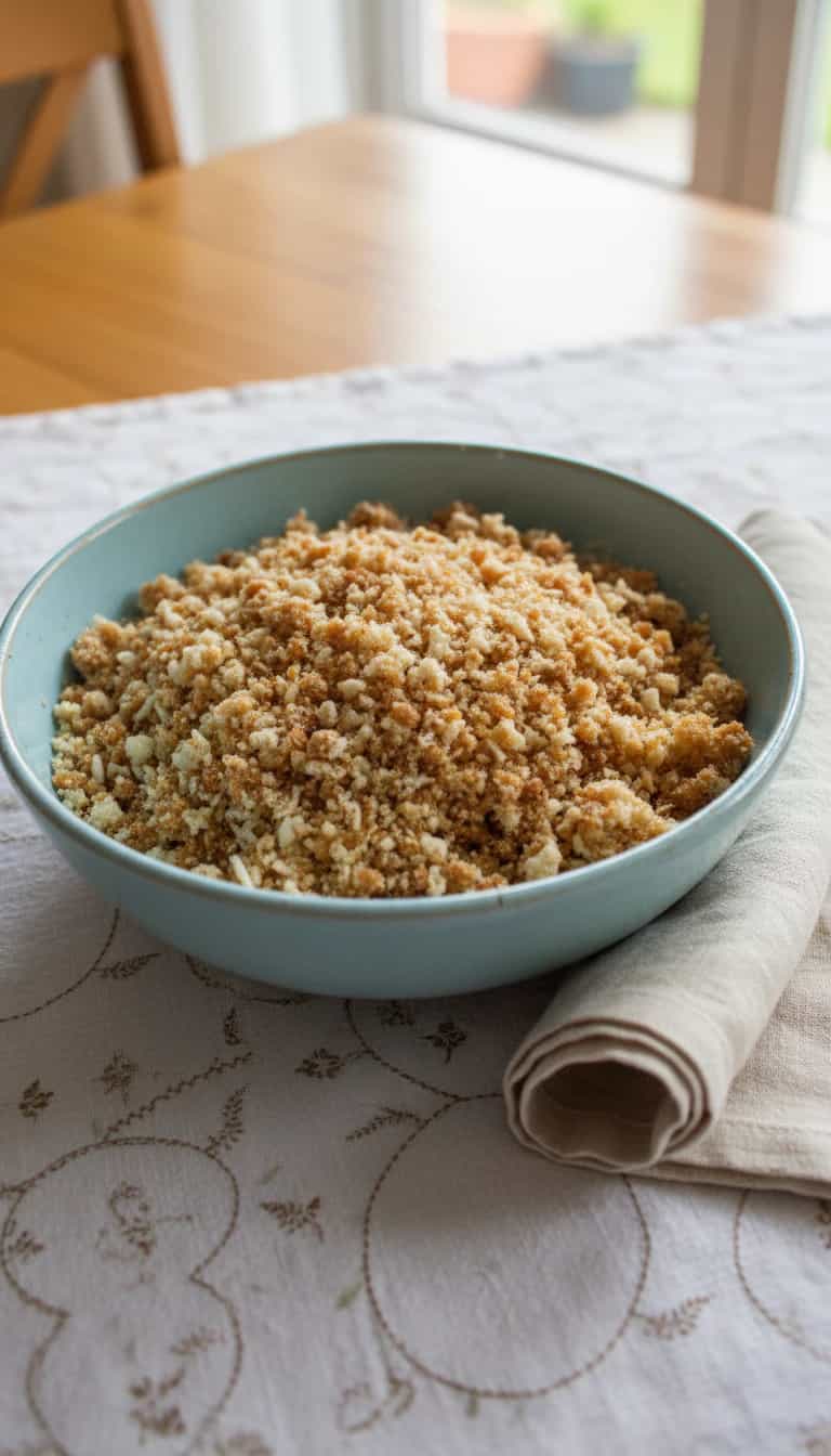 Foto deliciosa de Farofa Crocante de Soja pronta para servir - Snacks Naturais