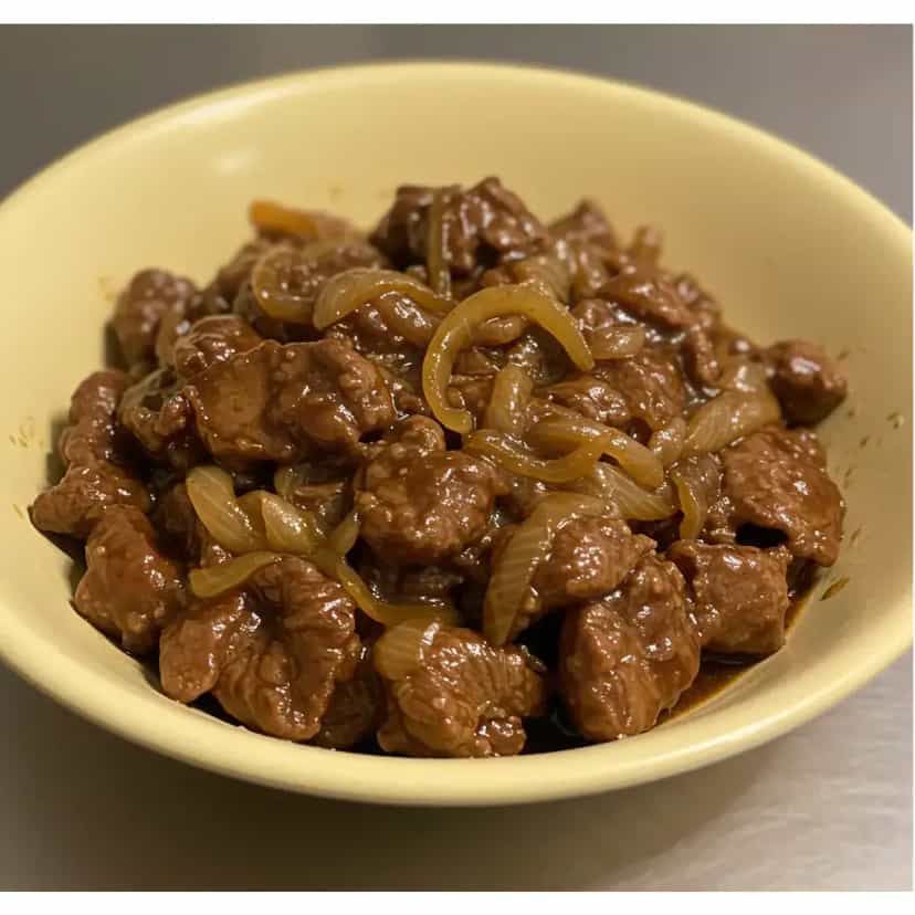 Foto deliciosa de Fraldinha Acebolada pronta para servir - Outras Receitas