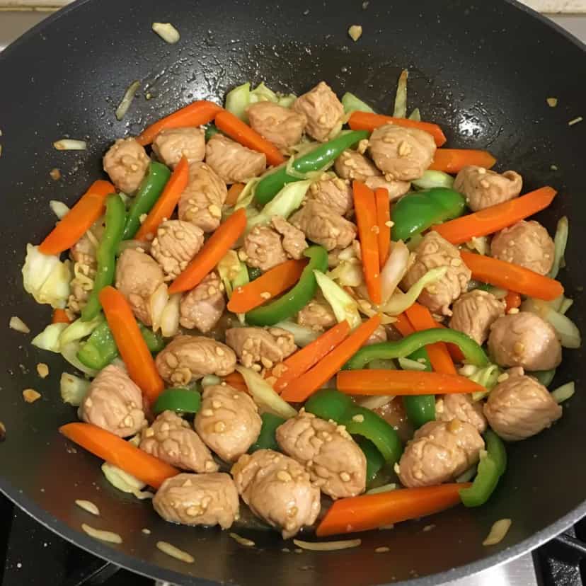 Foto deliciosa de Frango Xadrez do Fernando Borges pronta para servir - Carnes & Frango