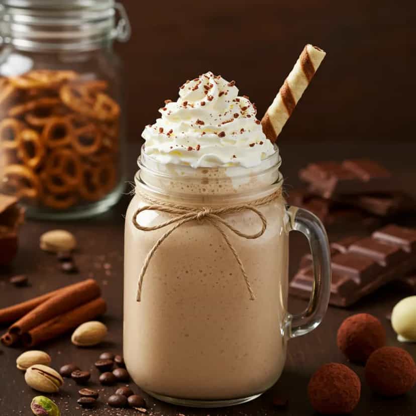 Foto deliciosa de Frapê de Café Cremoso pronta para servir - Milkshakes