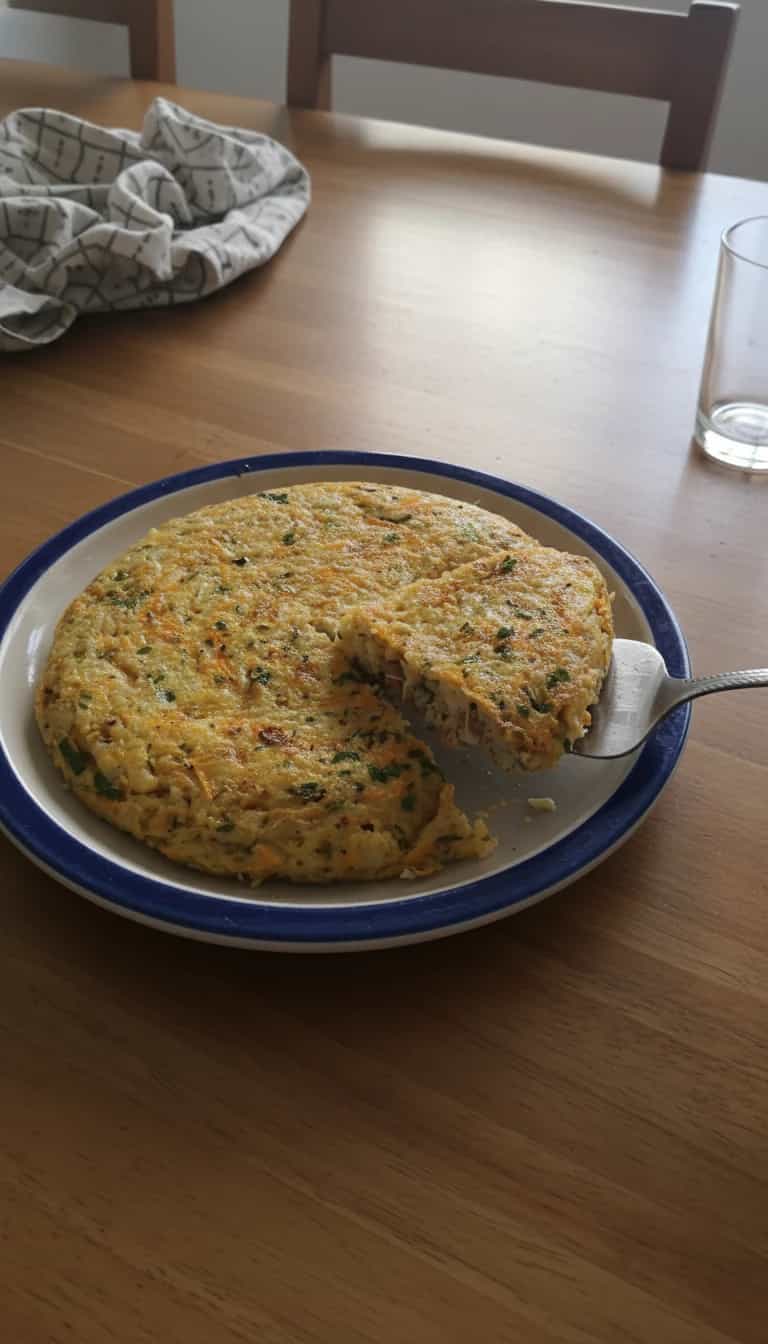 Foto deliciosa de Fritada de Arroz com Bacon e Mussarela pronta para servir - Outras Receitas