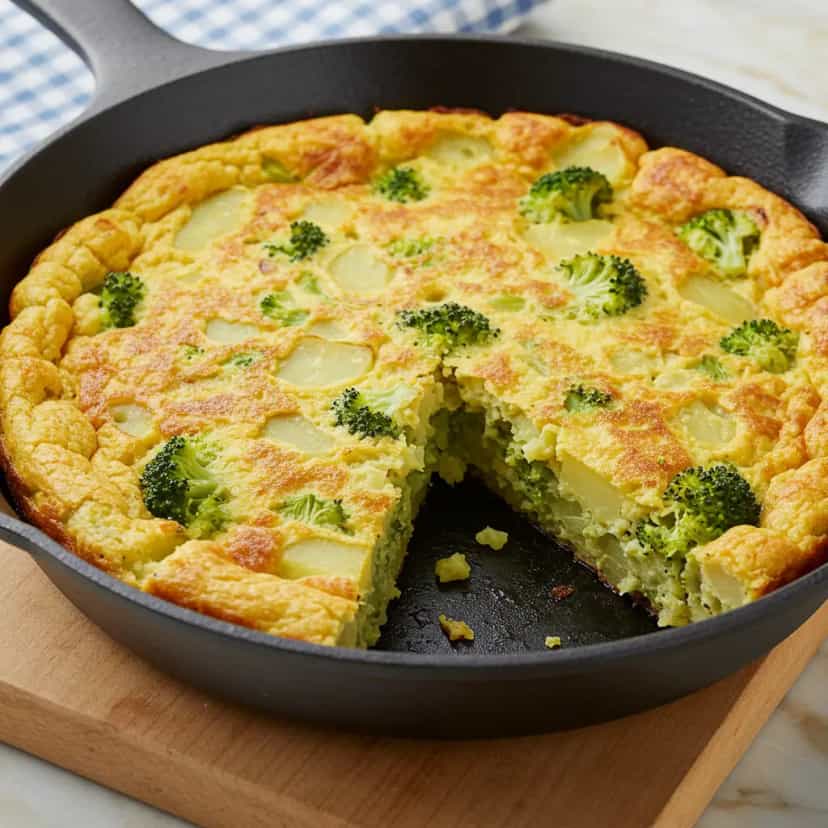 Foto deliciosa de Fritada de Batata com Azeitonas Pretas pronta para servir - Brunch