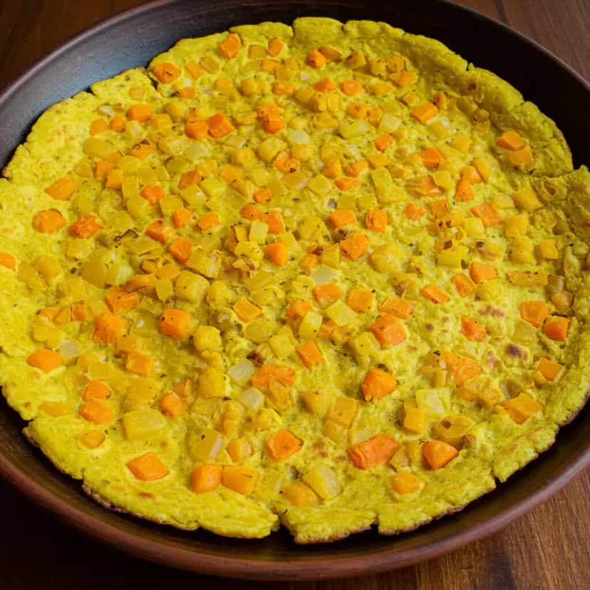 Foto deliciosa de Fritada de Batata e Legumes pronta para servir - Café da Manhã Brasileiro