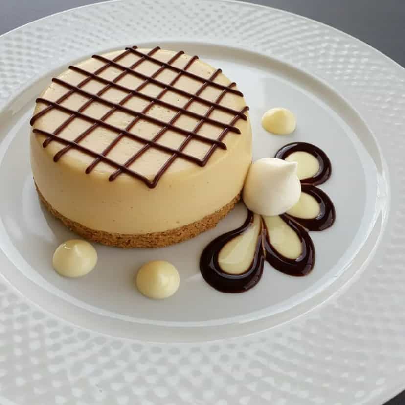 Foto deliciosa de Gelado de Chocolate com Creme Inglês pronta para servir - Doces Gelados & Sorvetes