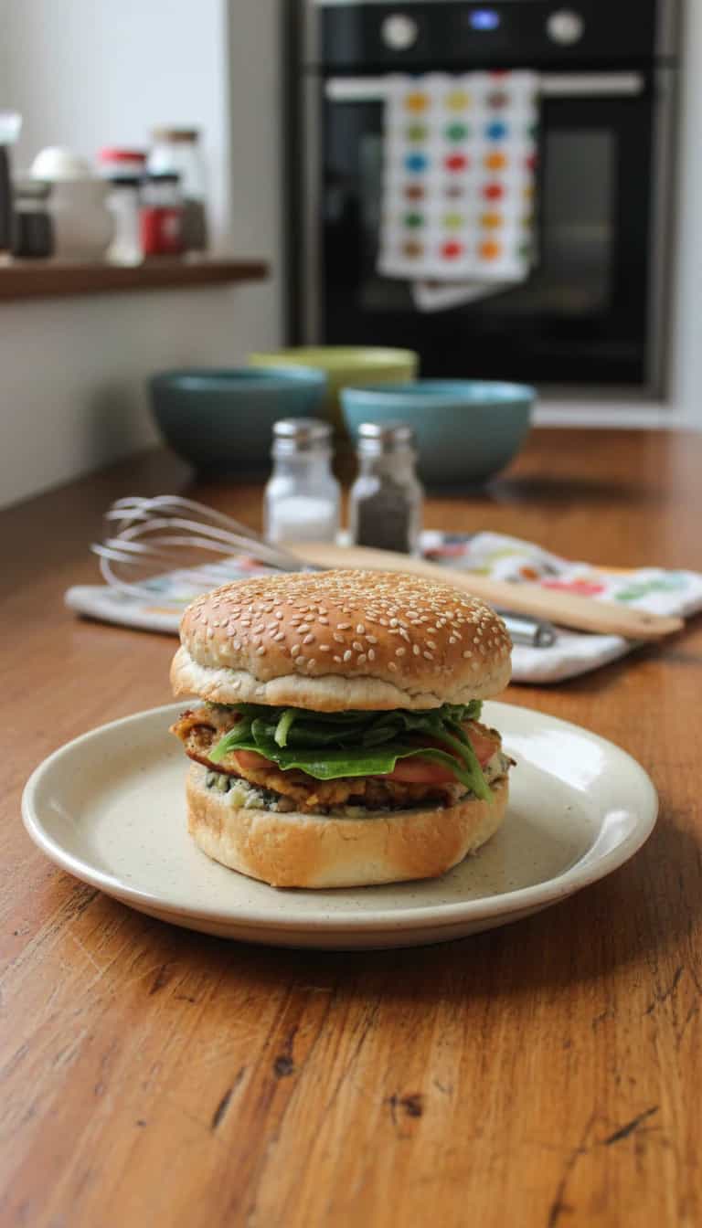 Foto deliciosa de Hambúrguer de Soja pronta para servir - Sanduíches & Hambúrgueres