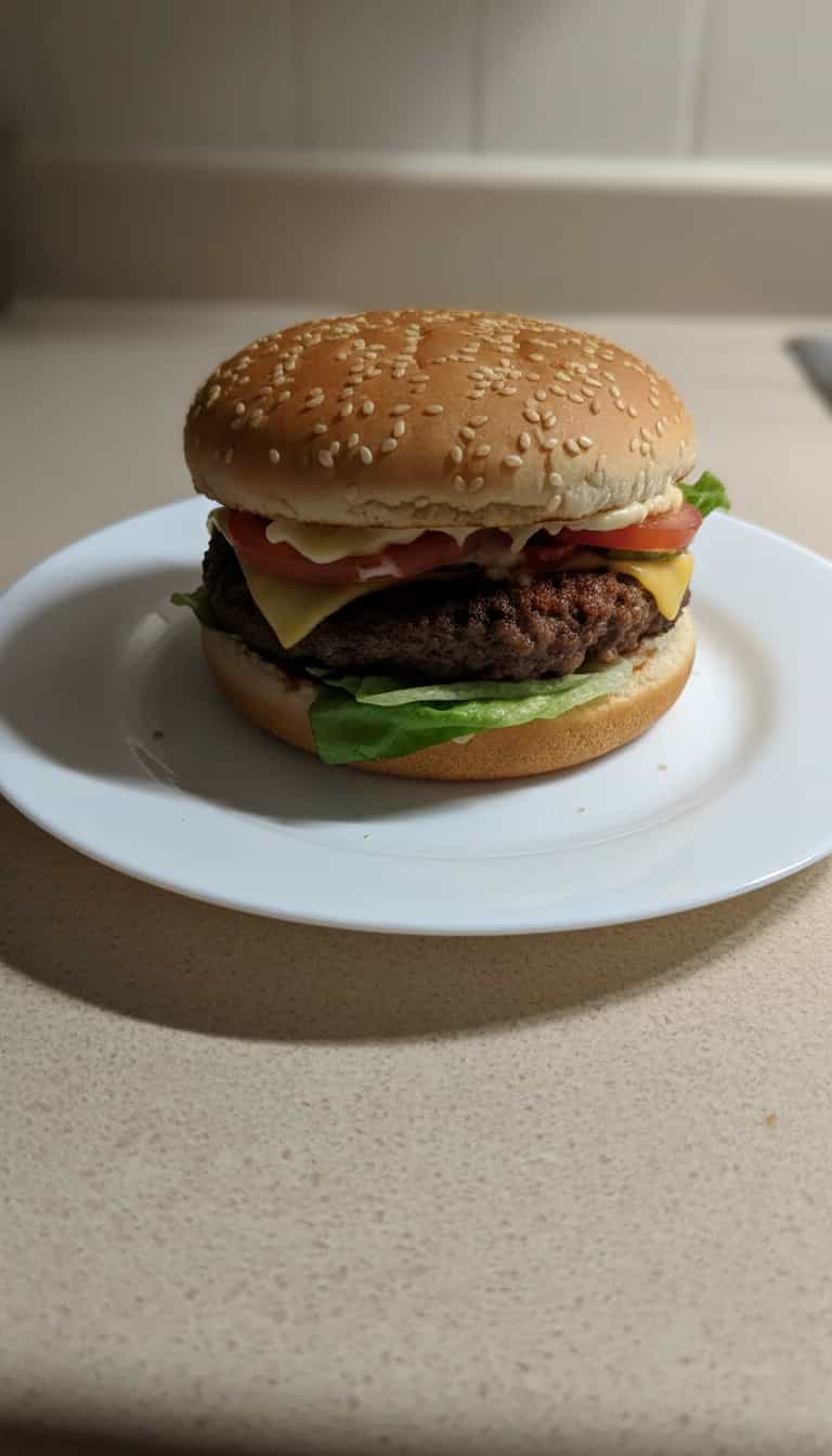 Foto deliciosa de Hambúrguer de Soja pronta para servir - Sanduíches & Hambúrgueres
