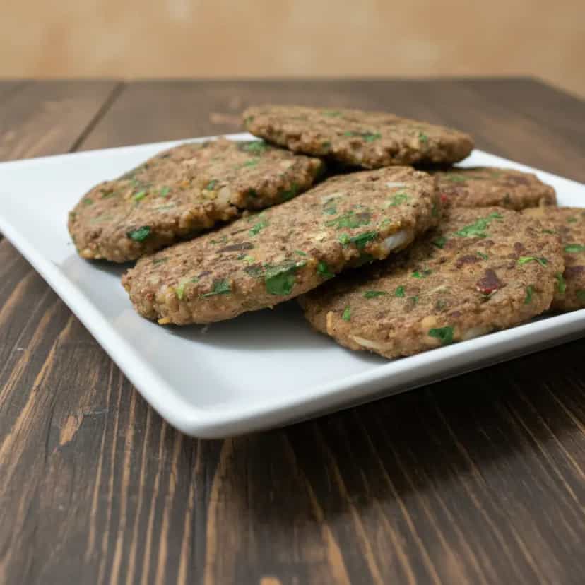 Foto deliciosa de Hambúrguer de Soja com Ervas Finas pronta para servir - Sanduíches & Hambúrgueres