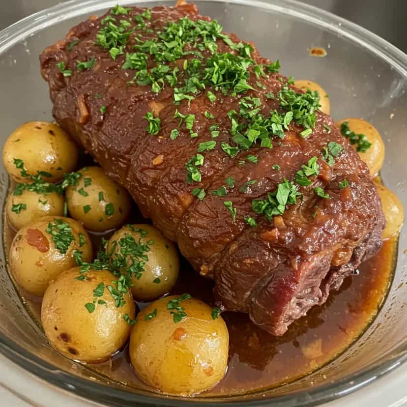 Foto deliciosa de Lagarto Recheado Assado pronta para servir - Carnes & Frango