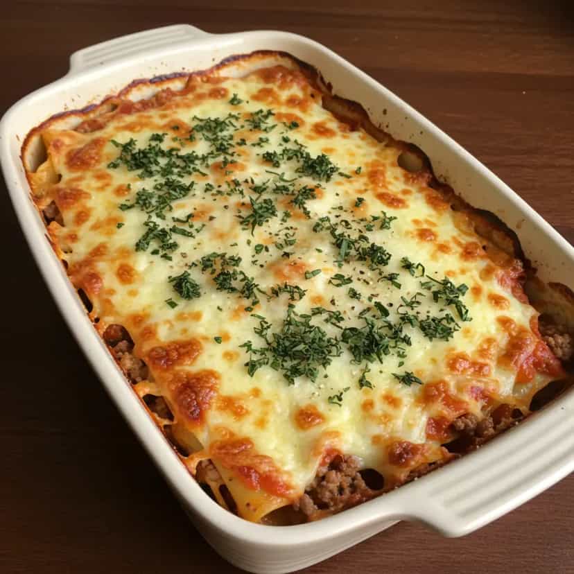 Foto deliciosa de Lasanha à Brasileira pronta para servir - Massas & Macarrão