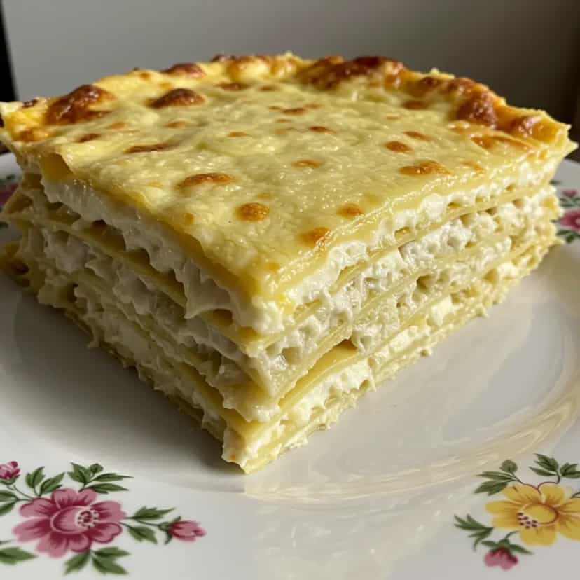 Foto deliciosa de Lasanha de Frango com Catupiry pronta para servir - Massas & Macarrão