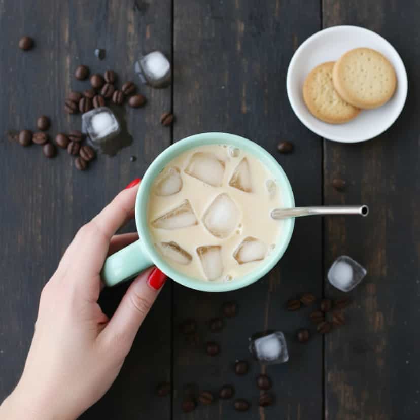 Foto deliciosa de Latte de Banana pronta para servir - Milkshakes