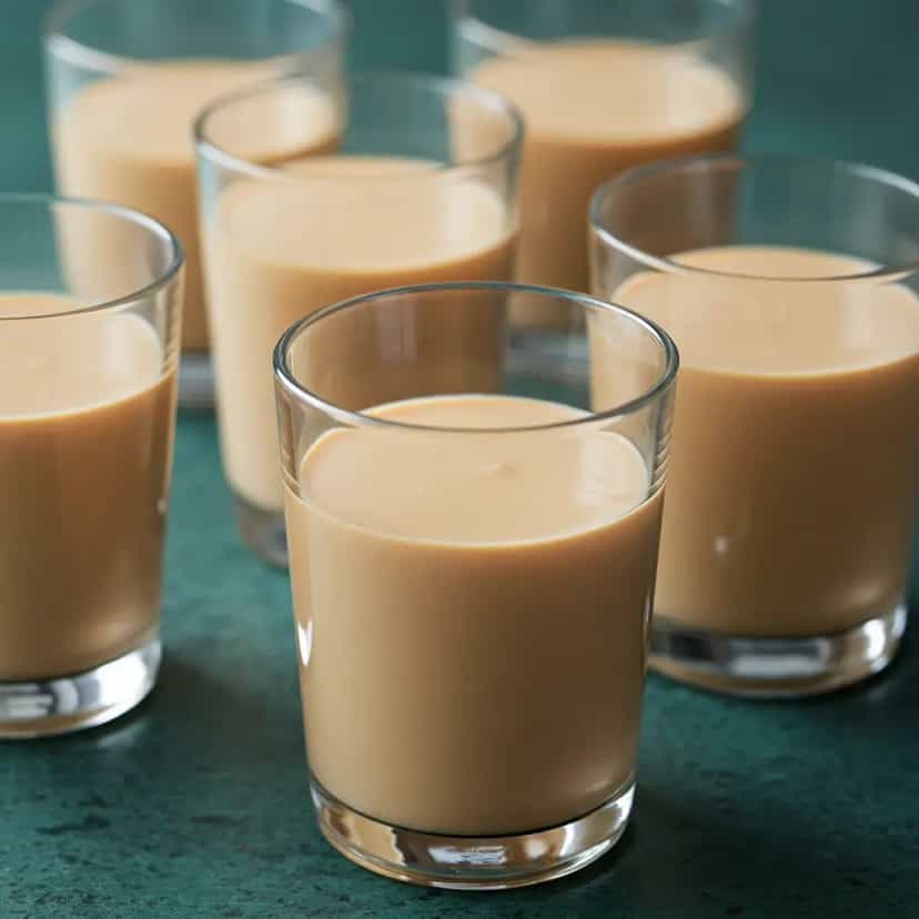 Foto deliciosa de Licor Cremoso de Chocolate e Cachaça pronta para servir - Bebidas Brasileiras