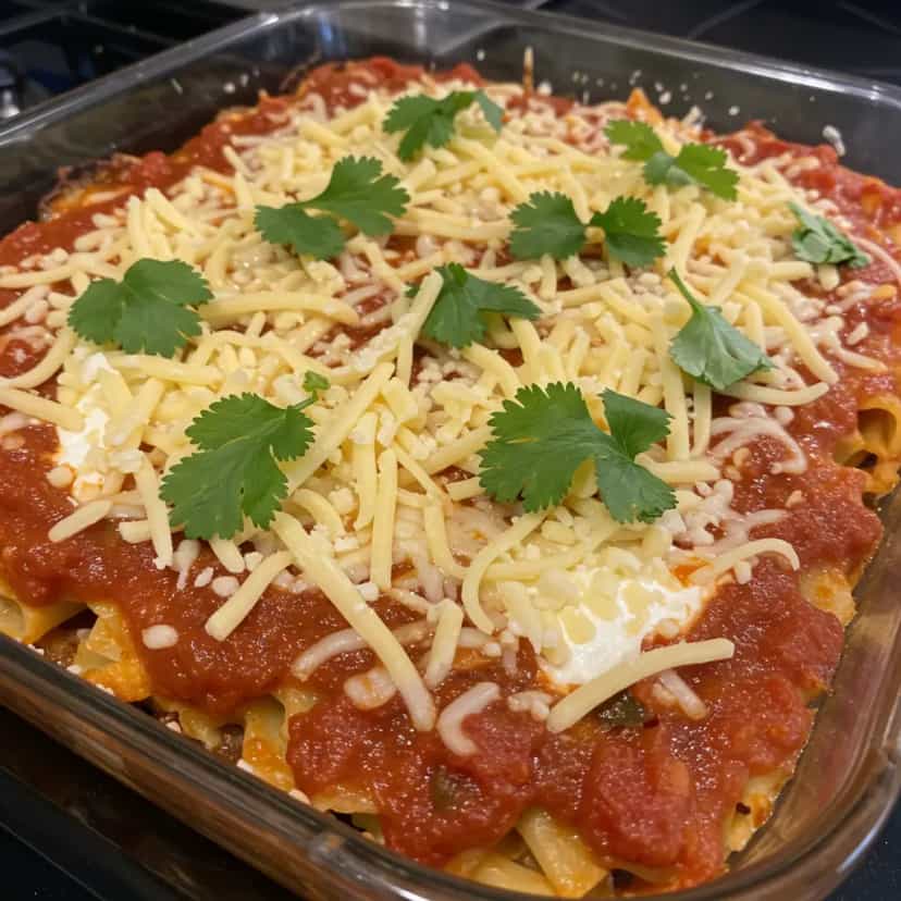 Foto deliciosa de Macarrão à Parmegiana pronta para servir - Massas & Macarrão