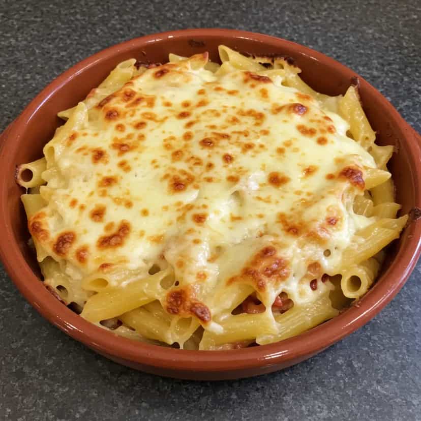 Foto deliciosa de Macarrão com Repolho Gratinado pronta para servir - Massas & Macarrão