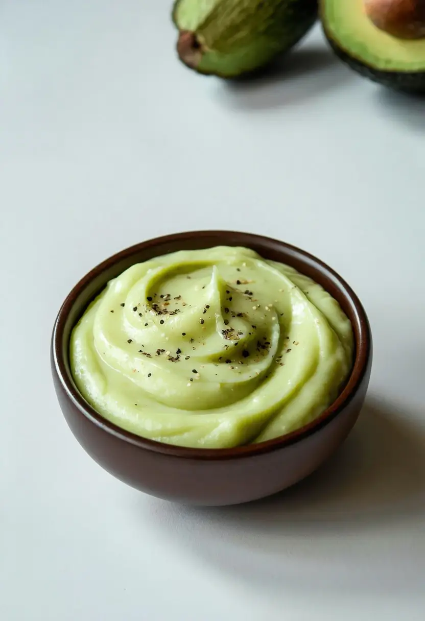 Foto deliciosa de Maionese Vegana de Abacate pronta para servir - Veganas