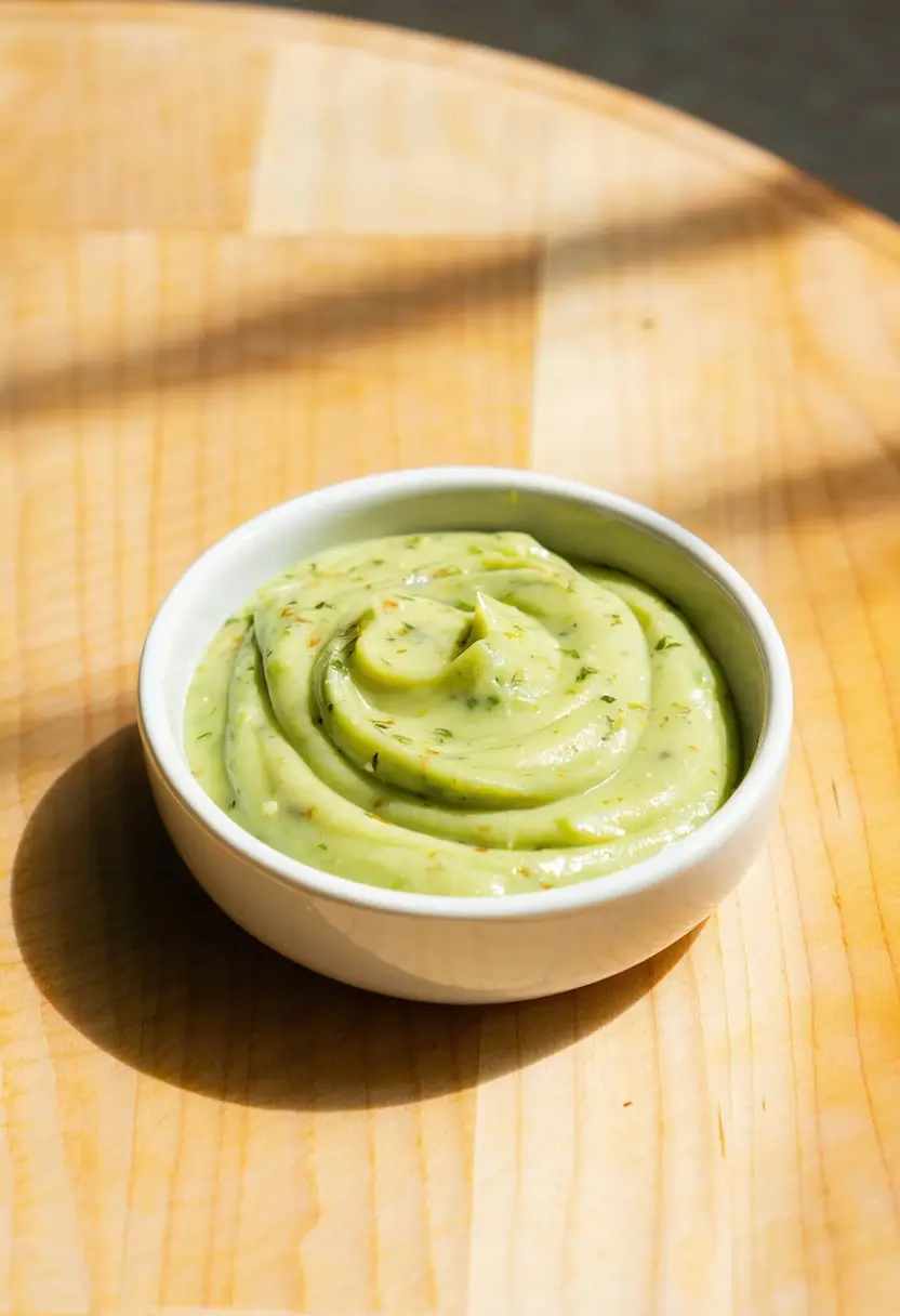 Foto deliciosa de Maionese Vegana de Abacate pronta para servir - Veganas