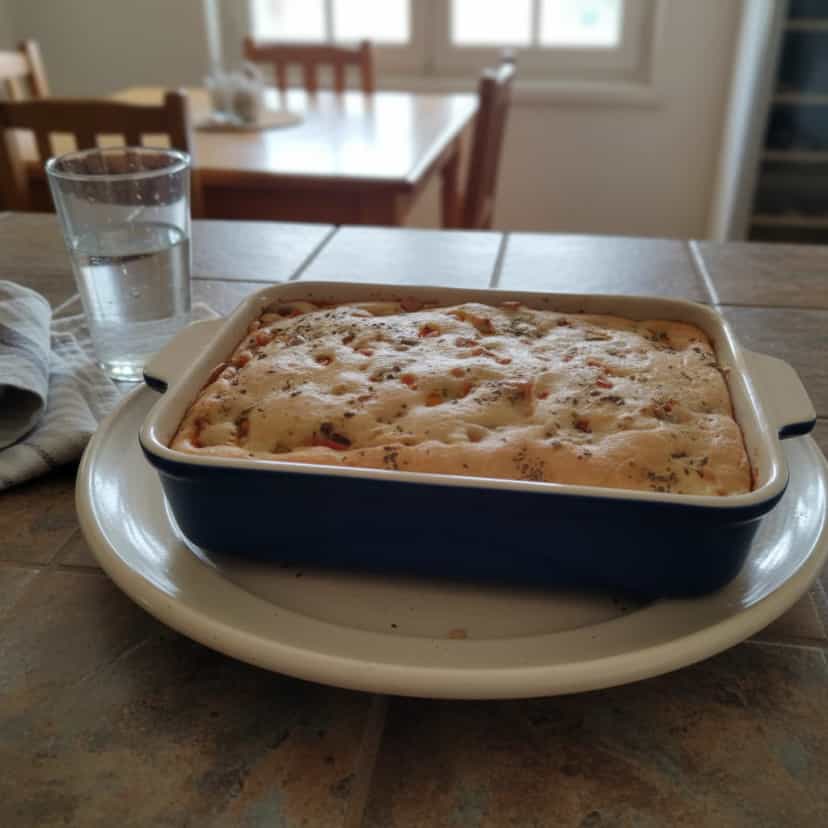 Foto deliciosa de Massa de Bolo Salgado pronta para servir - Snacks Assados