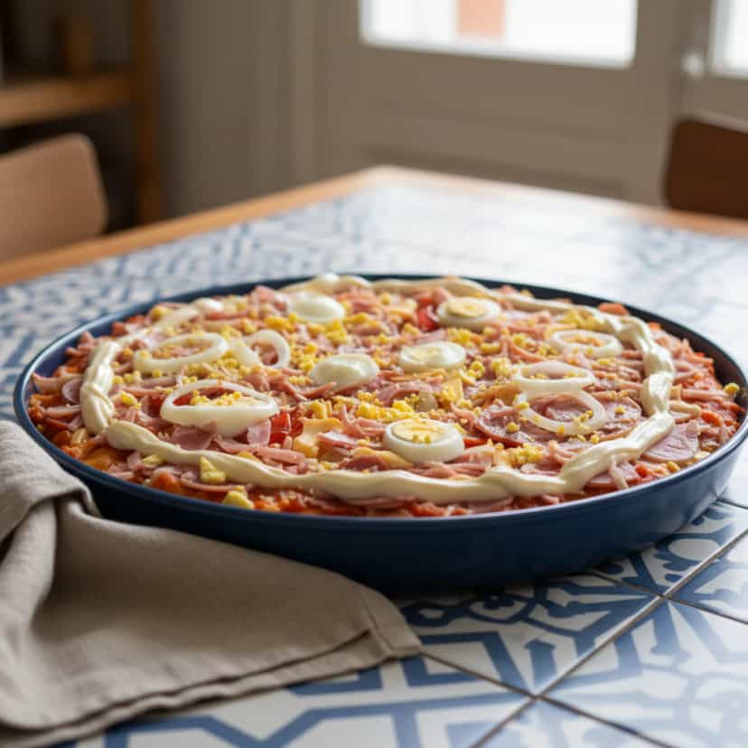 Foto deliciosa de Massa de pizza caseira da mãe Ana pronta para servir - Pizzas & Salgados