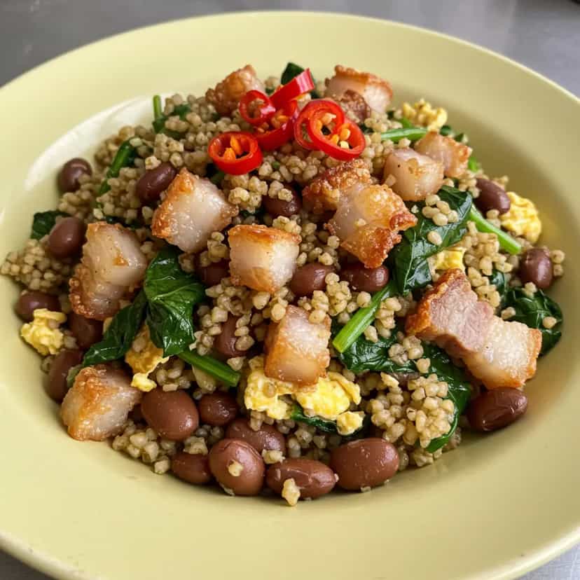 Foto deliciosa de Mexidão de Torresmo pronta para servir - Café da Manhã Brasileiro