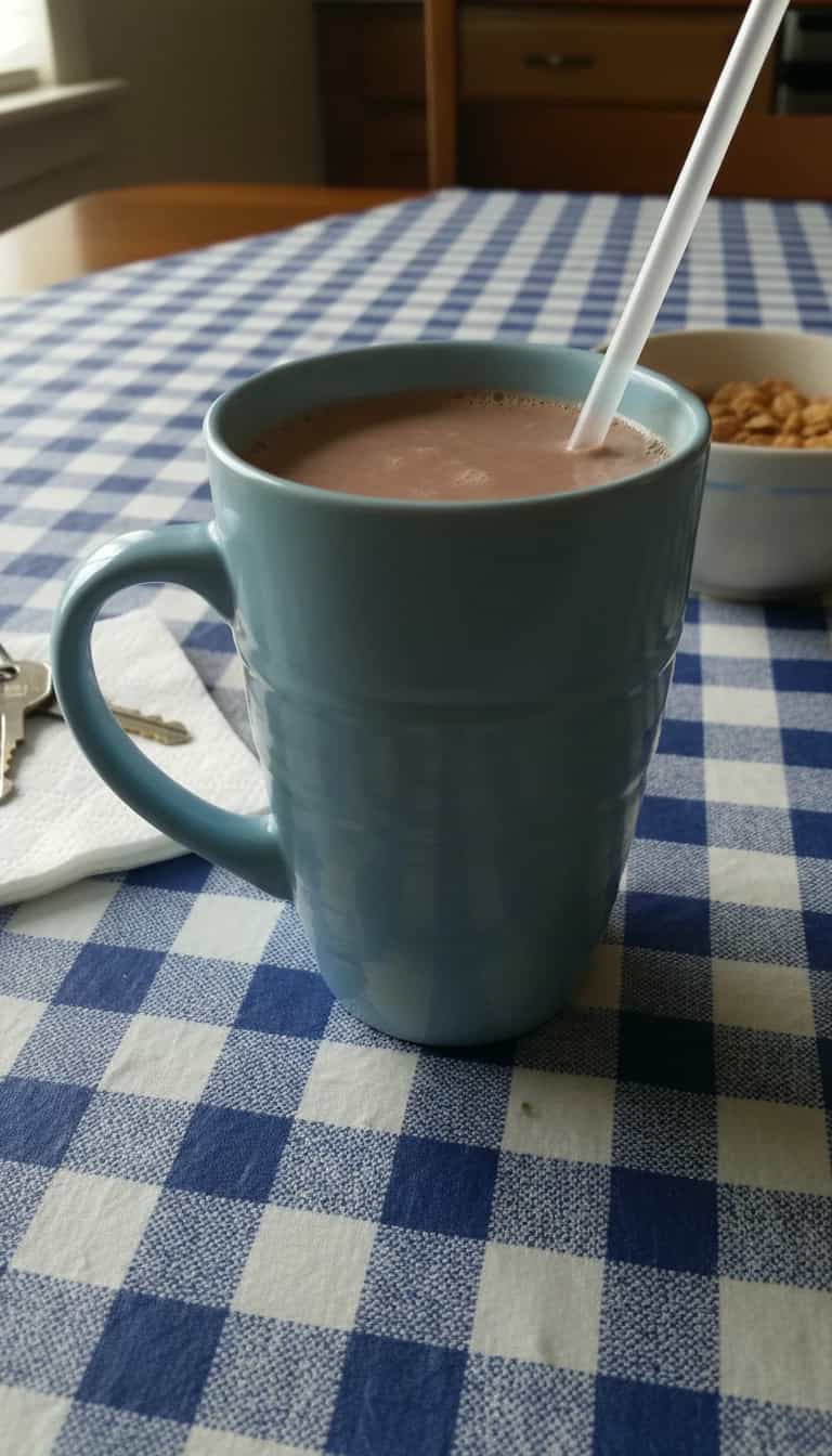 Foto deliciosa de Milk Shake Cremoso de Chocolate pronta para servir - Milkshakes