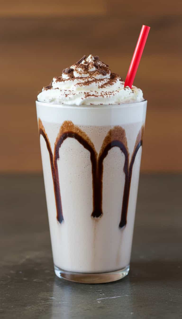 Foto deliciosa de Milk Shake de Chocolate Cremoso pronta para servir - Milkshakes