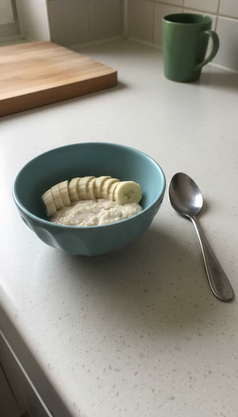 Foto deliciosa de Mingau de Aveia com Banana pronta para servir - Aveia