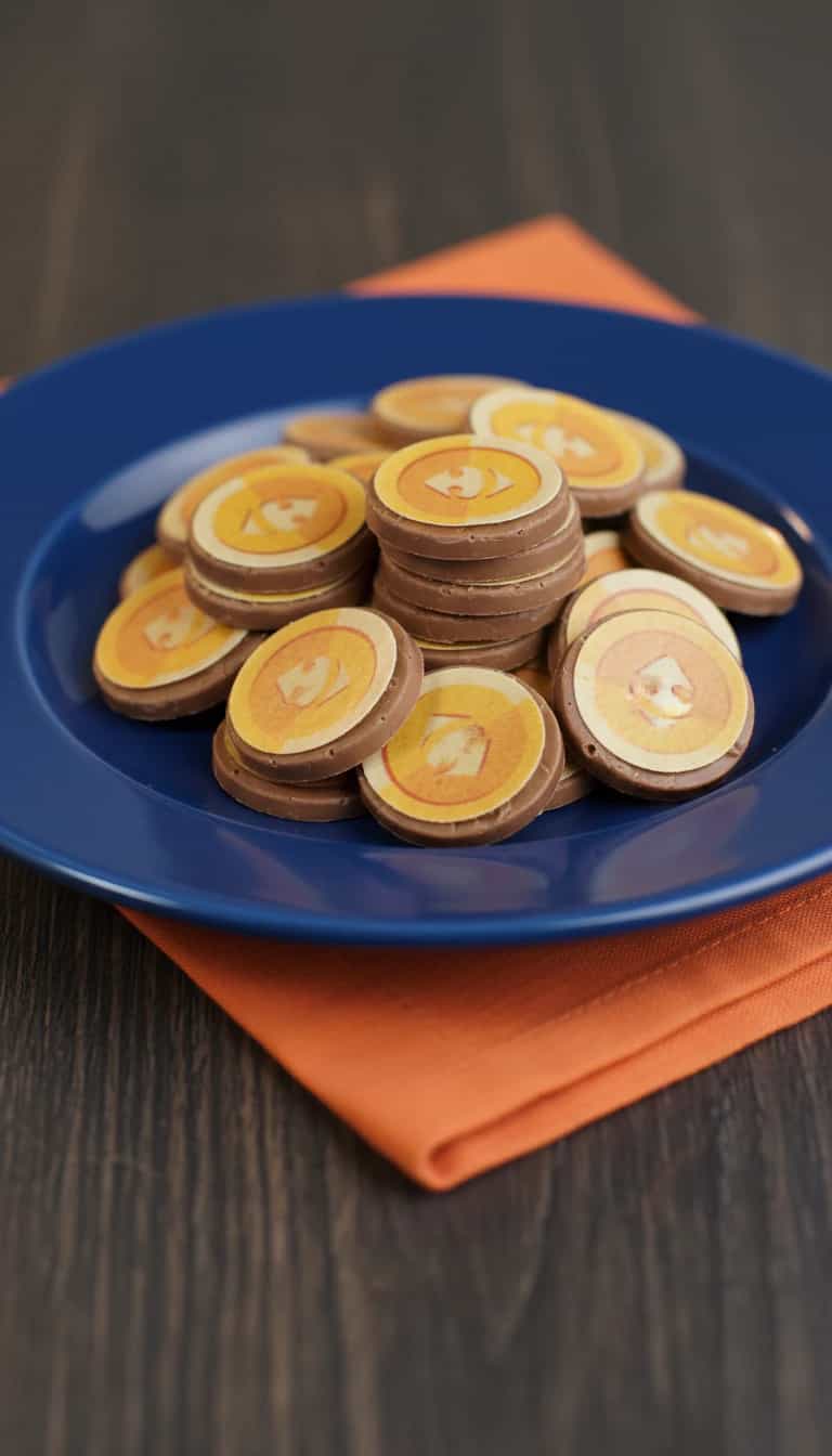 Foto deliciosa de Moedas de Chocolate ao Leite pronta para servir - Outras Receitas