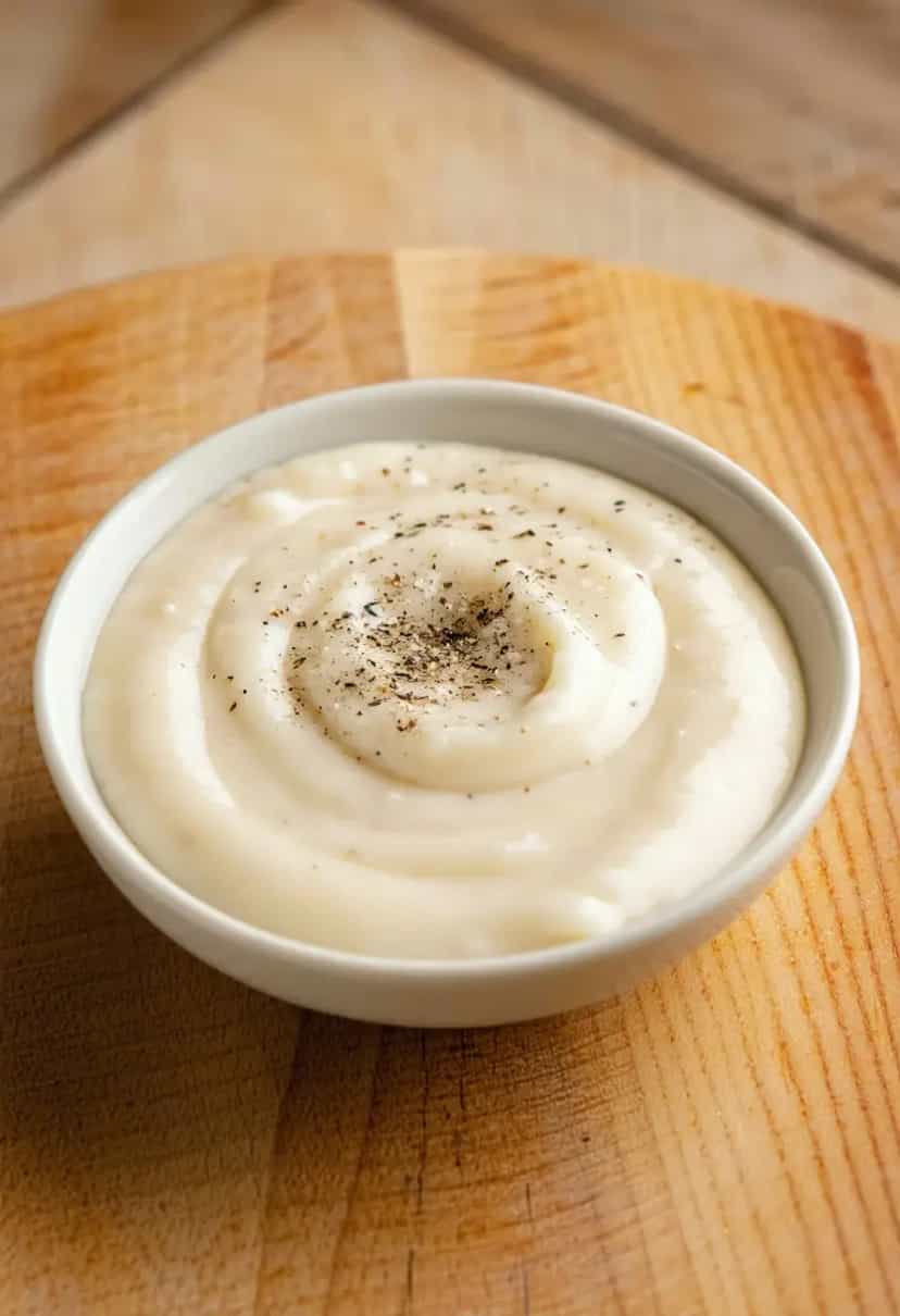 Foto deliciosa de Molho Branco com Iogurte Natural pronta para servir - Receitas Saudáveis