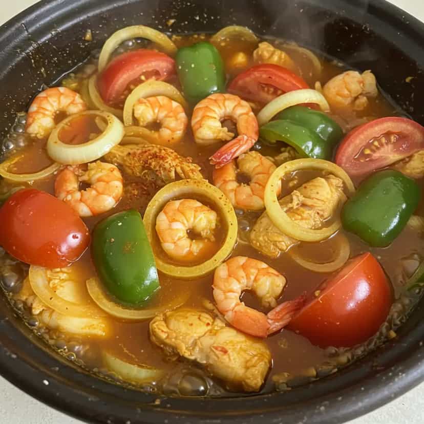 Foto deliciosa de Moqueca Capixaba Tradicional pronta para servir - Peixes & Frutos do Mar