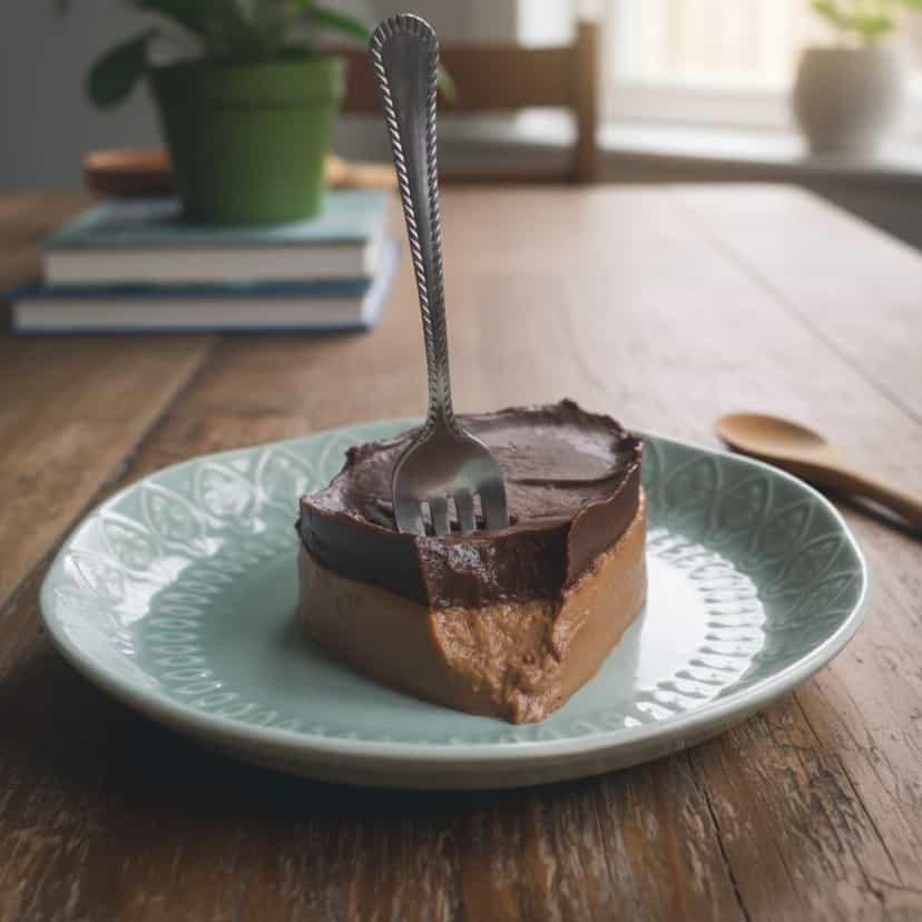 Foto deliciosa de Mousse Gelada de Chocolate com Ganache pronta para servir - Doces Gelados & Sorvetes