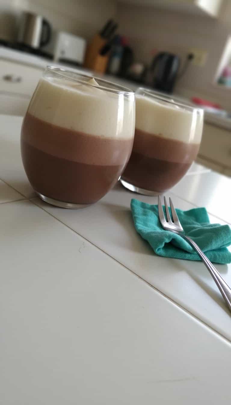 Foto deliciosa de Mousse Três Chocolates pronta para servir - Pudins & Cremes
