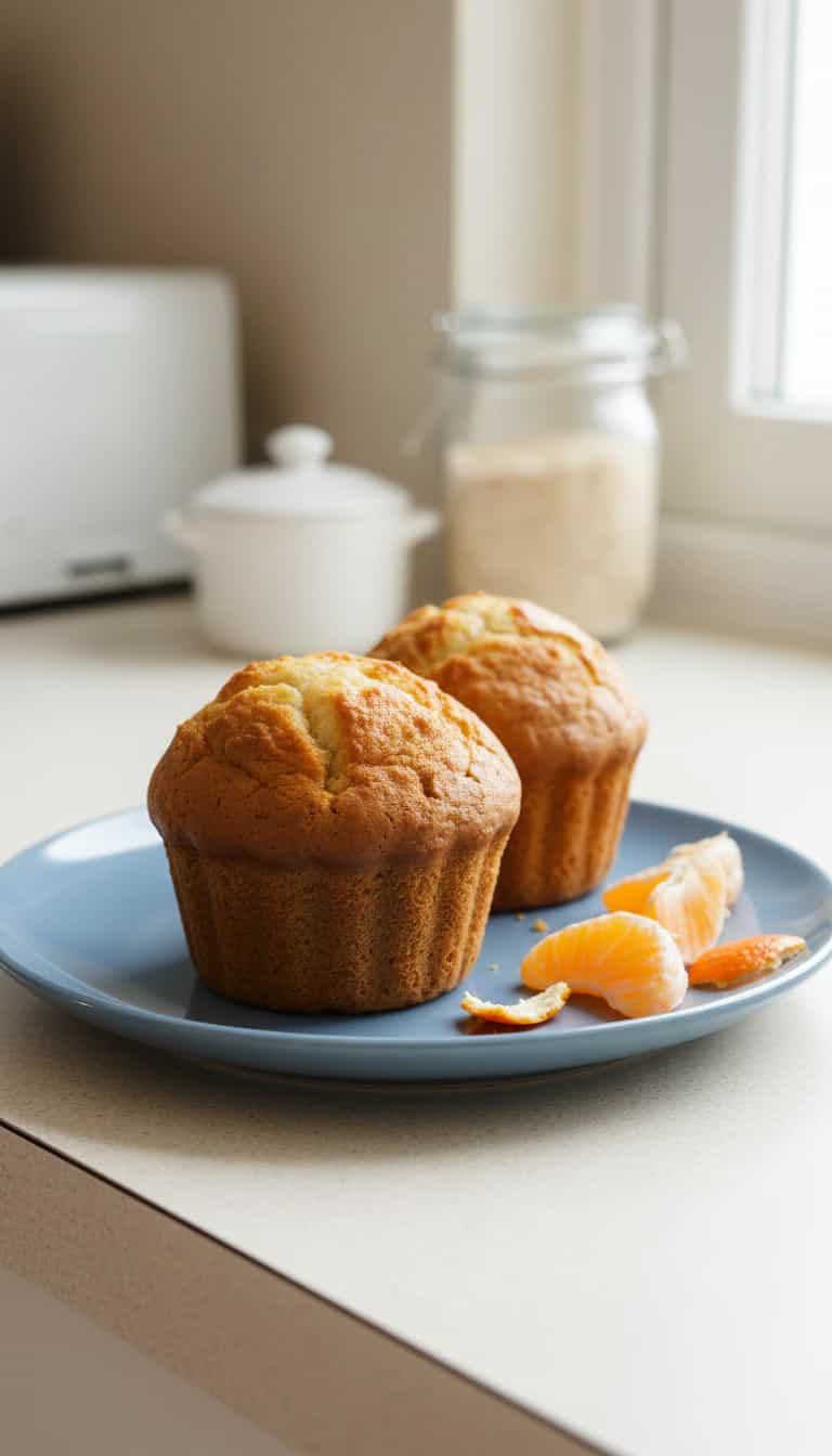 Foto deliciosa de Muffins de Tangerina Caseiros pronta para servir - Snacks Assados