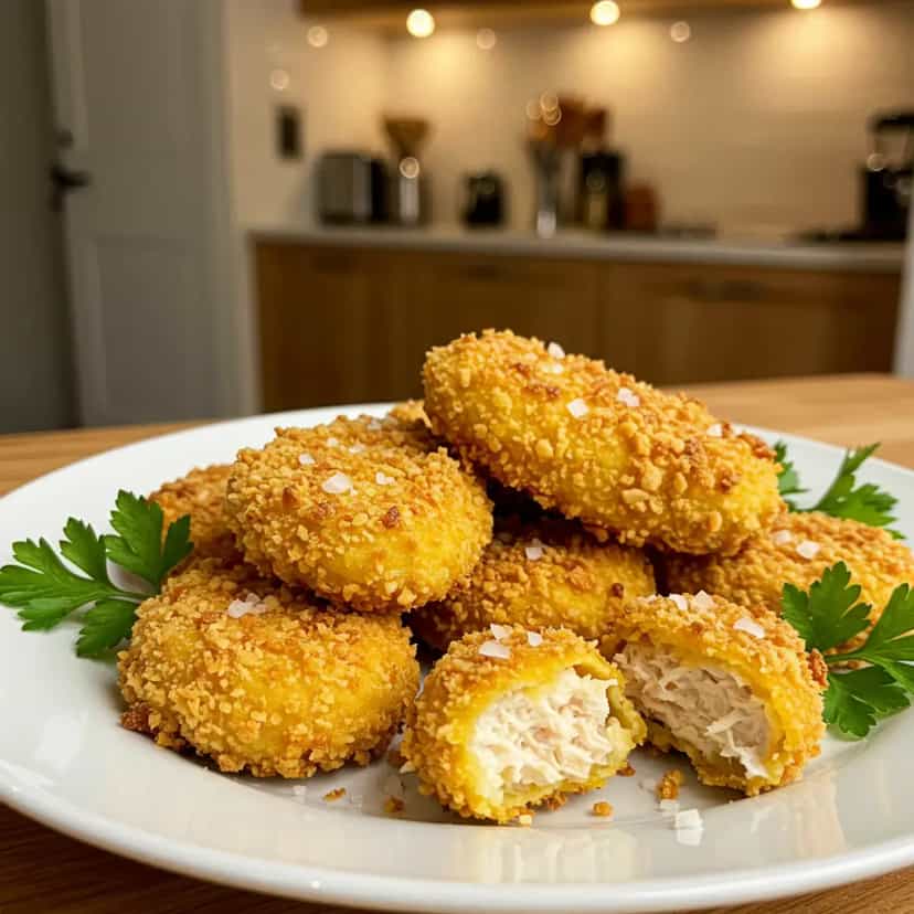 Foto deliciosa de Nuggets de Frango Low Carb pronta para servir - Low Carb