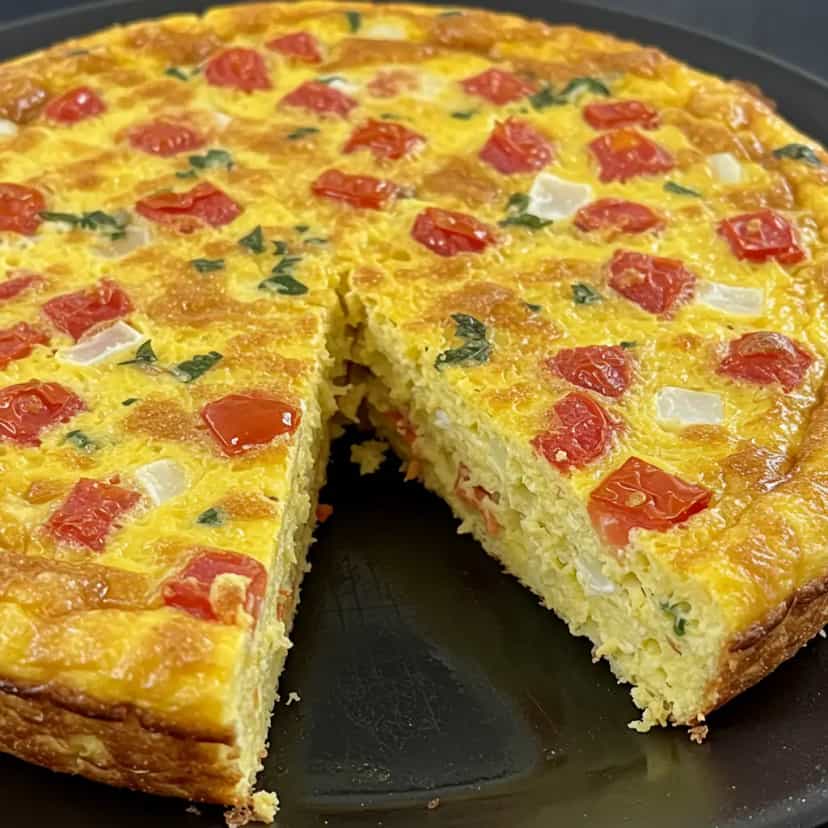 Foto deliciosa de Omelete Assada pronta para servir - Ovos