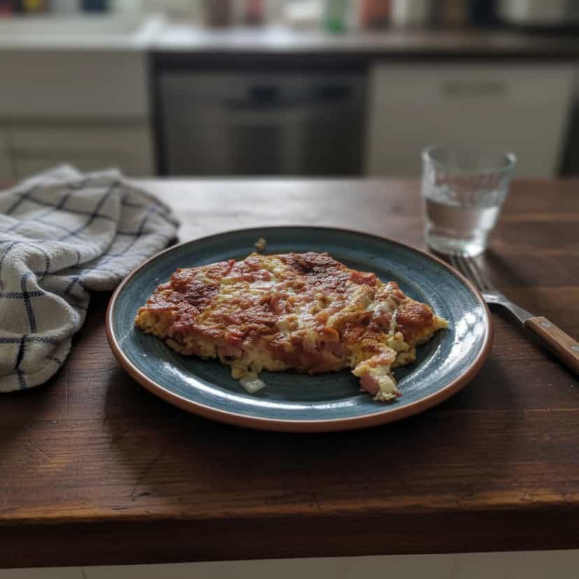 Foto deliciosa de Omelete de Mortadela pronta para servir - Ovos