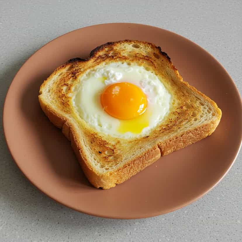 Foto deliciosa de Ovo Poché no Pão pronta para servir - Ovos