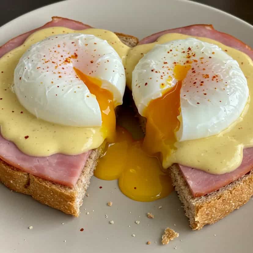 Foto deliciosa de Ovos Benedict pronta para servir - Brunch