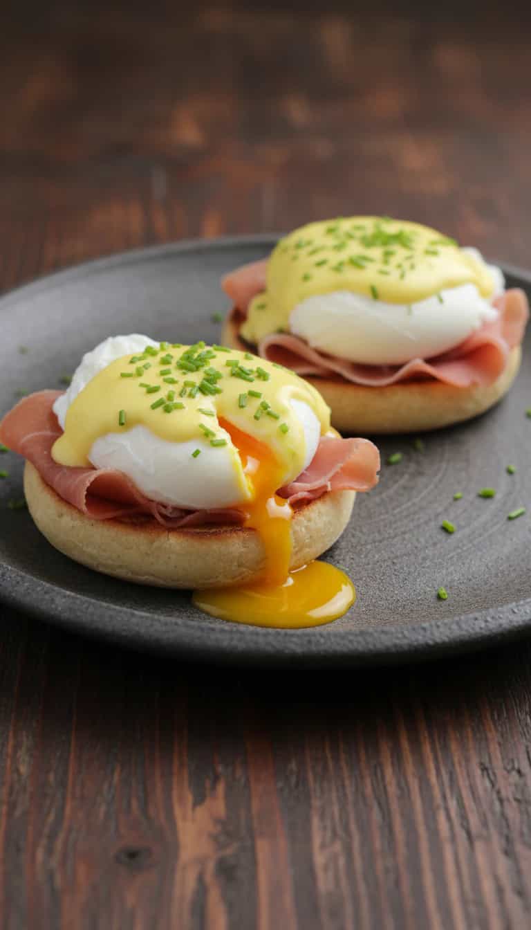 Foto deliciosa de Ovos Benedict: Clássico Café da Manhã pronta para servir - Brunch