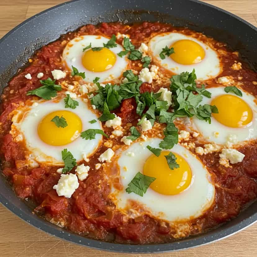 Foto deliciosa de Ovos Pochés em Molho de Tomate Caseiro pronta para servir - Ovos