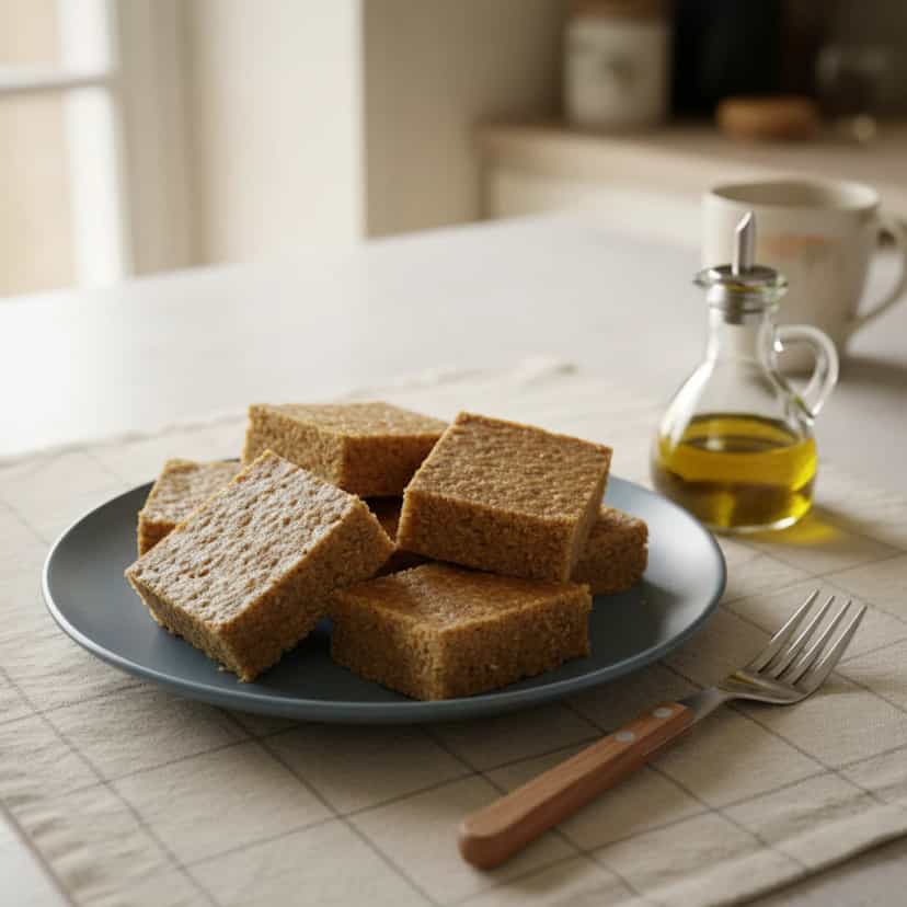 Foto deliciosa de Paçoca Caseira de Amendoim pronta para servir - Snacks Naturais