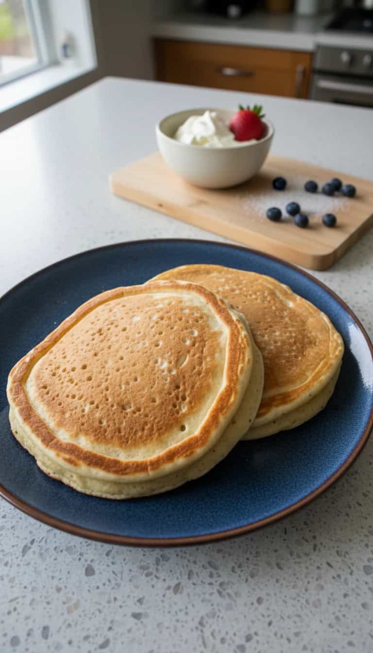 Foto deliciosa de Panquecas de Banana Deliciosas pronta para servir - Panquecas & Waffles