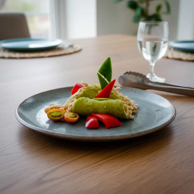 Foto deliciosa de Panquecas de Espinafre pronta para servir - Panquecas & Waffles