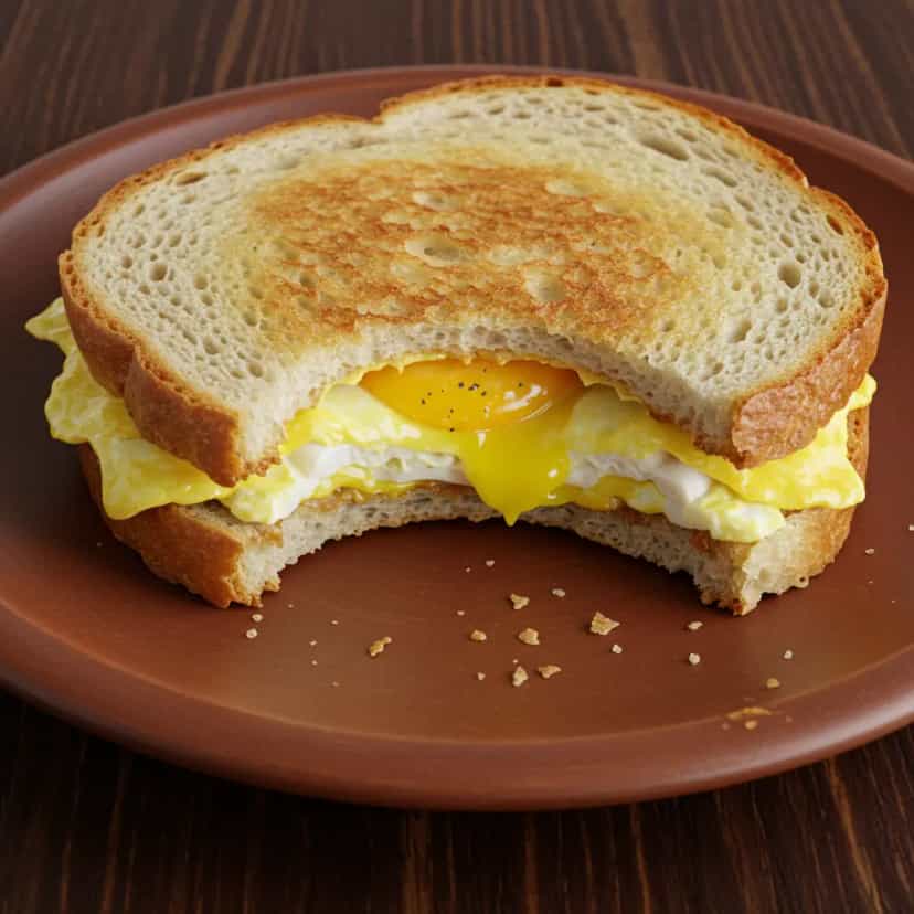 Foto deliciosa de Pão com Ovo e Queijo pronta para servir - Torradas & Toasts