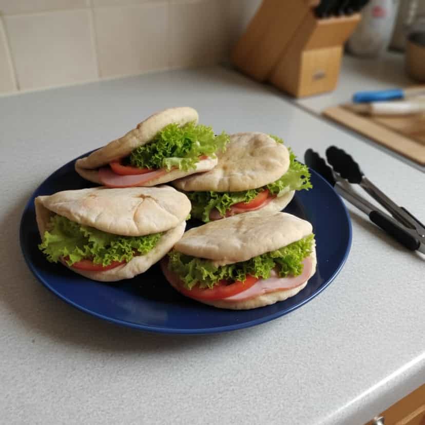 Foto deliciosa de Pão Folha Recheado com Peru Defumado pronta para servir - Lanches de Padaria