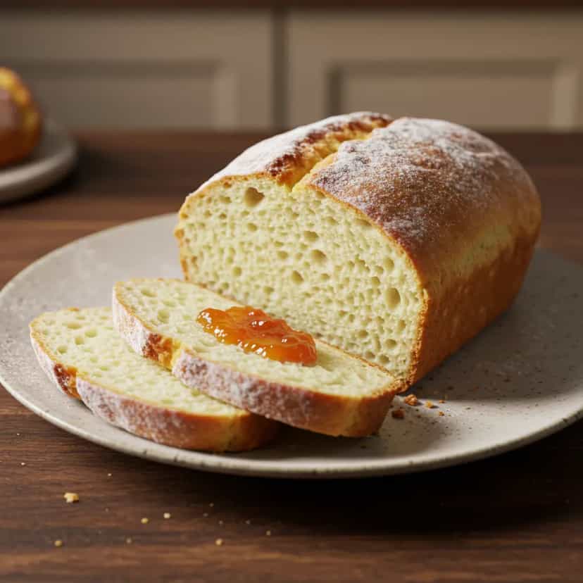 Foto deliciosa de Pão Sovado Caseiro: Receita Tradicional pronta para servir - Café da Manhã Brasileiro