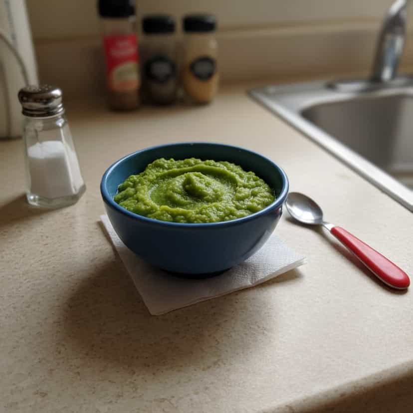 Foto deliciosa de Papinha de Abacate com Aveia pronta para servir - Aveia