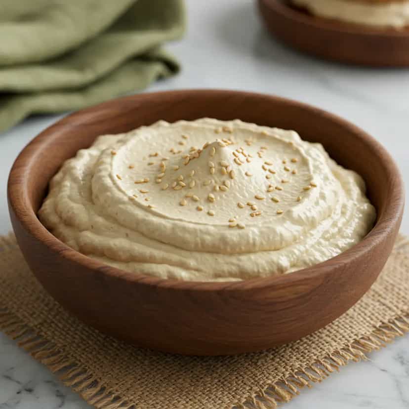 Foto deliciosa de Pasta de Grão-de-Bico Cremosa pronta para servir - Pastas & Patês