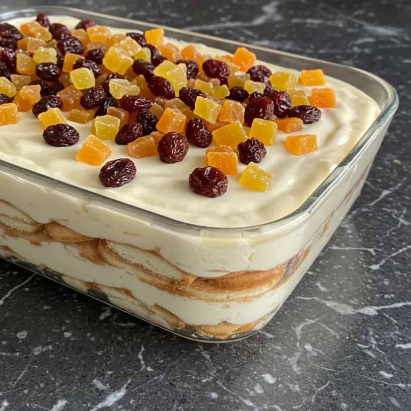 Foto deliciosa de Pavê de Biscoito Champagne Clássico pronta para servir - Pudins & Cremes